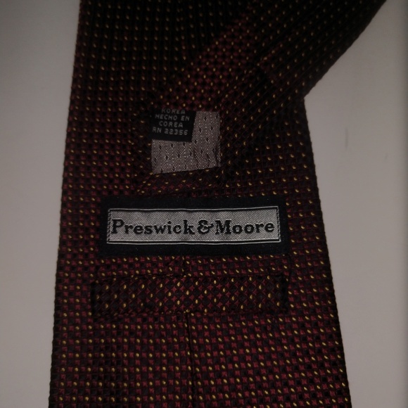 Preswick & Moore men's silk tie - Picture 2 of 5